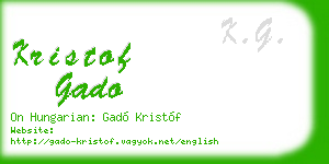 kristof gado business card